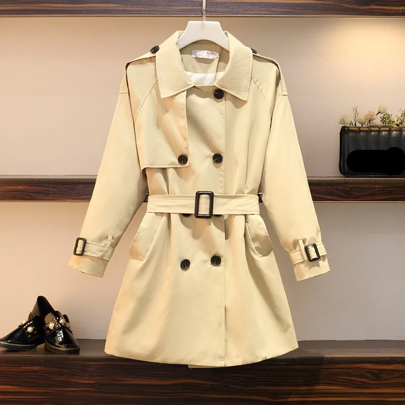 England Style Spring Women Vintage Turn-Down Collar Trench Coat Double-breasted Belt Long Coats Outerwear Plus Size Windbreaker
England Style Spring Women Vintage Turn-Down Collar Trench Coat Double-breasted Belt Long Coats Outerwear Plus Size Windbreaker