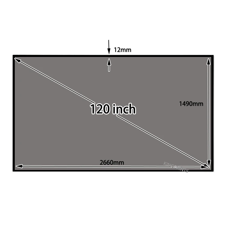 120INCH Black Crystal ultra thin frame screen pic 2(1)