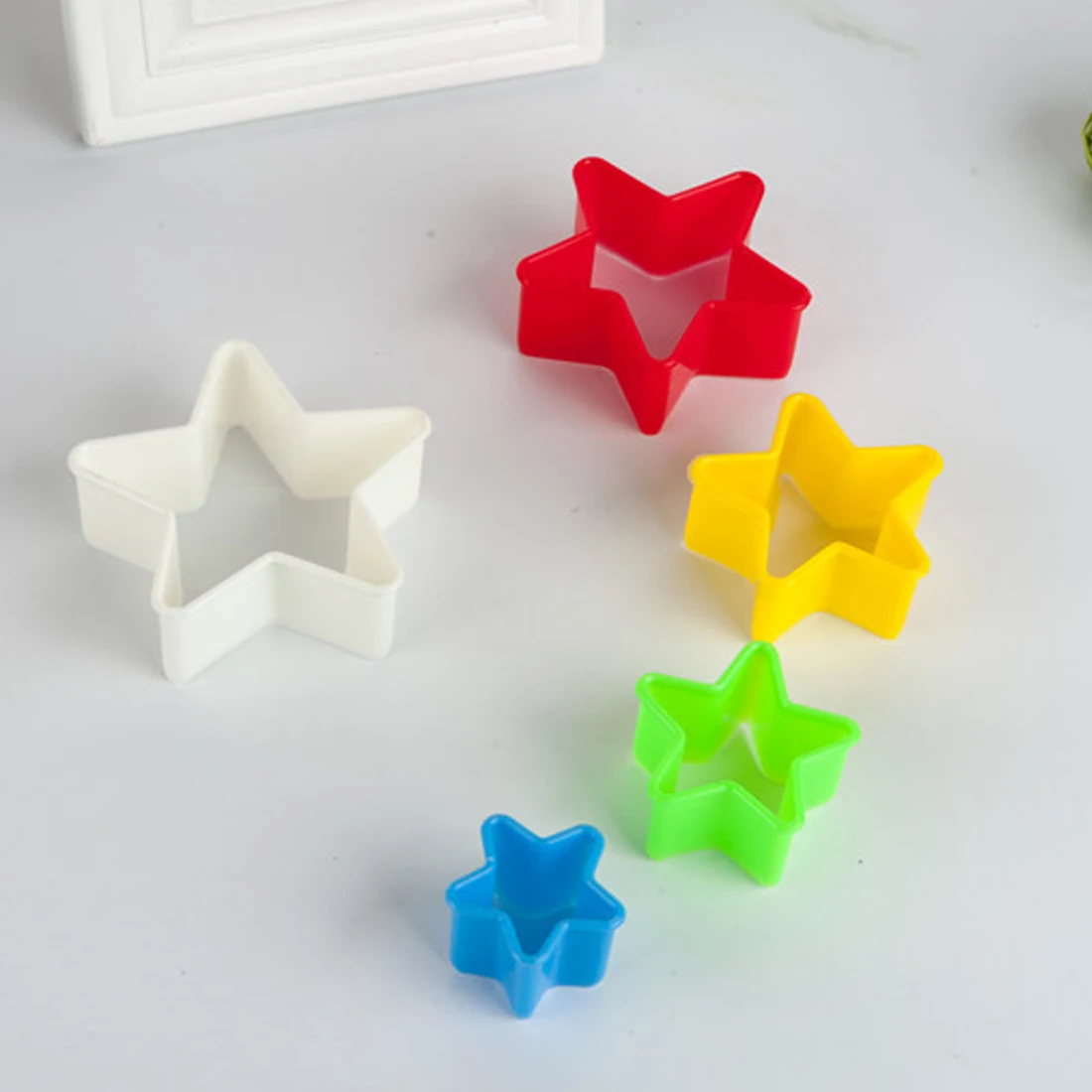 5Pcs/set Plastic DIY Star Tree Round Heart Flower Fondant Cake Cookie Cutter Mold Biscuit Pastry Mould Sugarcraft Tool
5Pcs/set Plastic DIY Star Tree Round Heart Flower Fondant Cake Cookie Cutter Mold Biscuit Pastry Mould Sugarcraft Tool