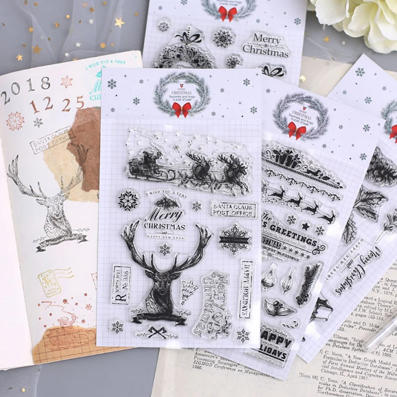 Christmas Elk wind chimes transparent silicone clear decoration stamp for scrapbooking DIY craft stamp kids stationery
Christmas Elk wind chimes transparent silicone clear decoration stamp for scrapbooking DIY craft stamp kids stationery