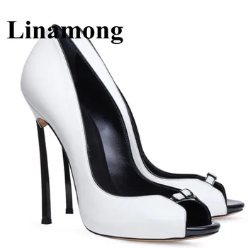 Newest Shallow Shoes Sexy Peep Toe Thin High Heel Black And White Fashion Summer Autumn Women Pumps Hottest Shallow Shoes
Newest Shallow Shoes Sexy Peep Toe Thin High Heel Black And White Fashion Summer Autumn Women Pumps Hottest Shallow Shoes