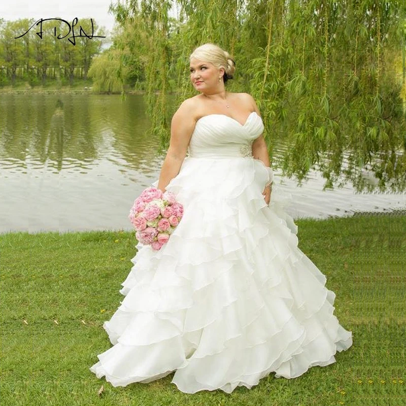 ADLN Stock Plus Size Wedding Dress Sweetheart Ruffles Organza Robe De Mariage Wedding Dresses Custom Bridal Gowns
ADLN Stock Plus Size Wedding Dress Sweetheart Ruffles Organza Robe De Mariage Wedding Dresses Custom Bridal Gowns