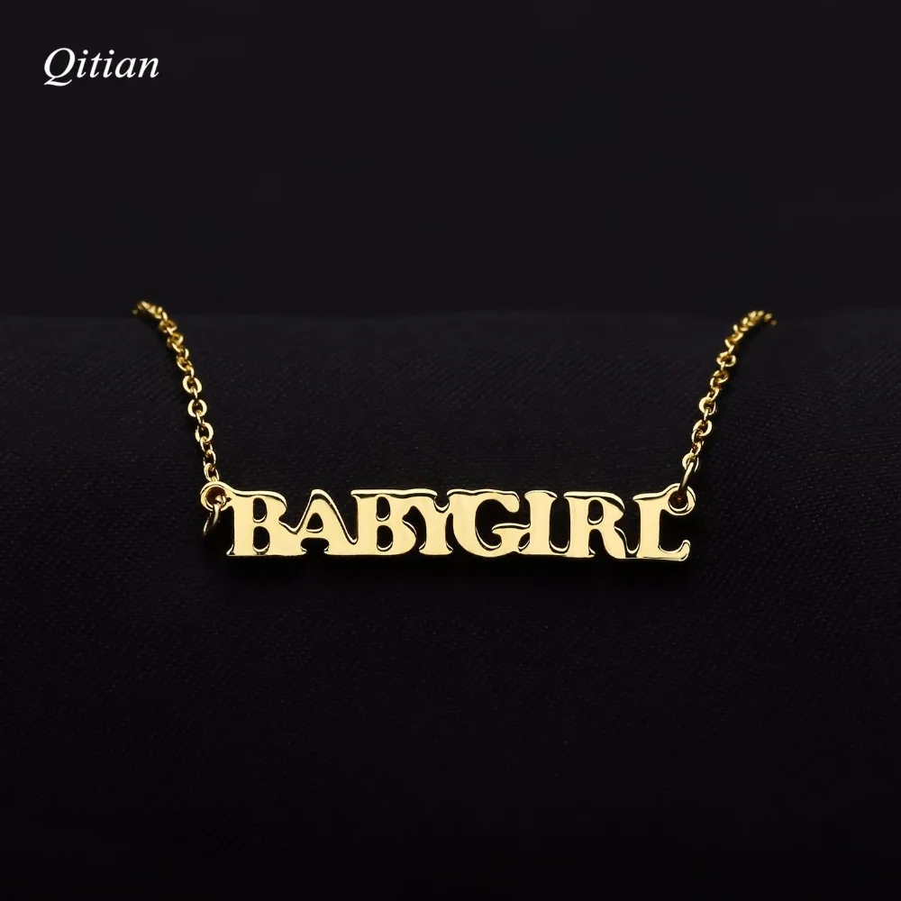 Babygirl Necklace Personalized Name Necklaces Bold Style Nameplate Stainless Steel Customed Choker Pendent Por Women Jewelry
Babygirl Necklace Personalized Name Necklaces Bold Style Nameplate Stainless Steel Customed Choker Pendent Por Women Jewelry