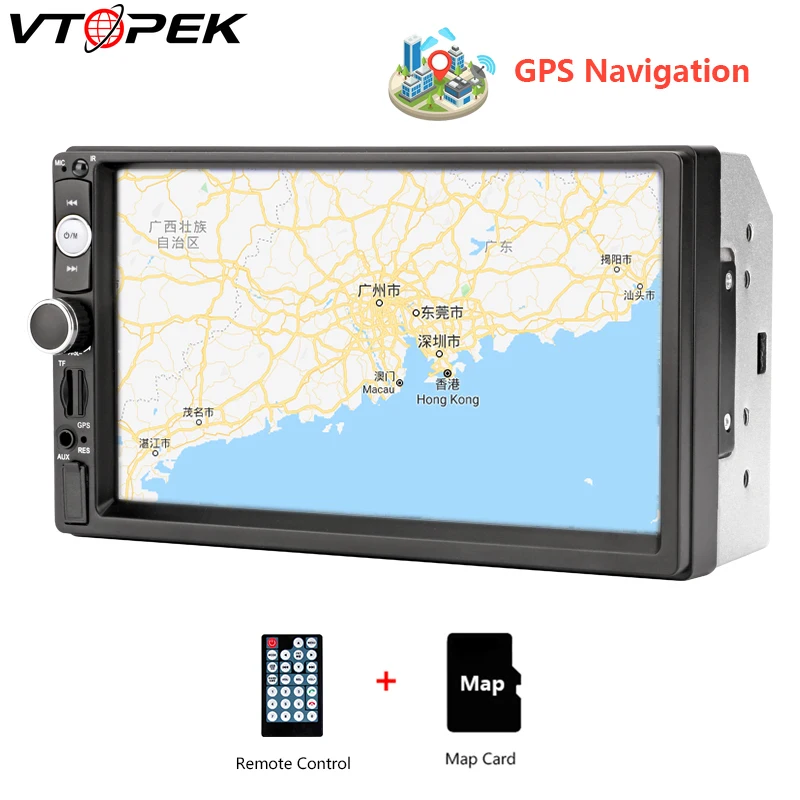 Vtopek GPS navigation 7'' car gps 2 din Touch Screen Radio Tuner FM Transmitter Bluetooth Map of countries mirror link TF Card
Vtopek GPS navigation 7'' car gps 2 din Touch Screen Radio Tuner FM Transmitter Bluetooth Map of countries mirror link TF Card