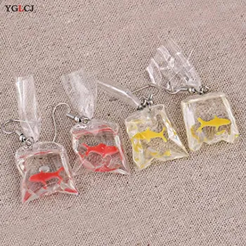 Japanese And Korean Fashion Transparent Candy Cartoon Resin Ladies Earrings Goldfish Water Bag Style Fashion Charm Earrings
Japanese And Korean Fashion Transparent Candy Cartoon Resin Ladies Earrings Goldfish Water Bag Style Fashion Charm Earrings