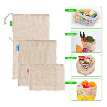 Reusable Cotton Produce Bag Washable Mesh Bag for Fruits Vegetable Storage Portable Eco-friendly Shopping Bag Kitchen Home Tool
Reusable Cotton Produce Bag Washable Mesh Bag for Fruits Vegetable Storage Portable Eco-friendly Shopping Bag Kitchen Home Tool