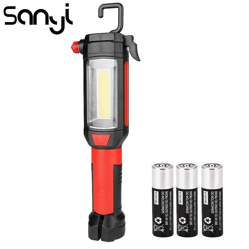 SANYI 2 Modes Flashlight Torch 3800 Lumen Portable Lantern by 3*AAA Battery Magnetic Hanging Hook Working Camping Lamp
SANYI 2 Modes Flashlight Torch 3800 Lumen Portable Lantern by 3*AAA Battery Magnetic Hanging Hook Working Camping Lamp
