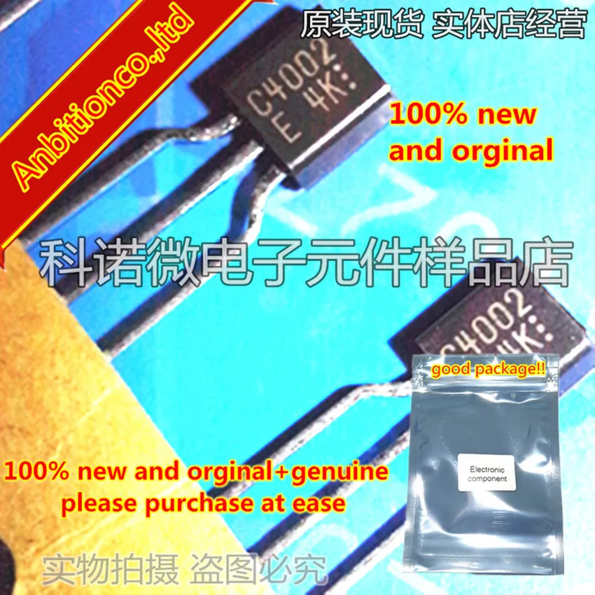 10 шт. 100% новые и оригинальные 2SC4002 C4002 TO-92 высоковольтные приложения для водителей в наличии
10 шт. 100% новые и оригинальные 2SC4002 C4002 TO-92 высоковольтные приложения для водителей в наличии