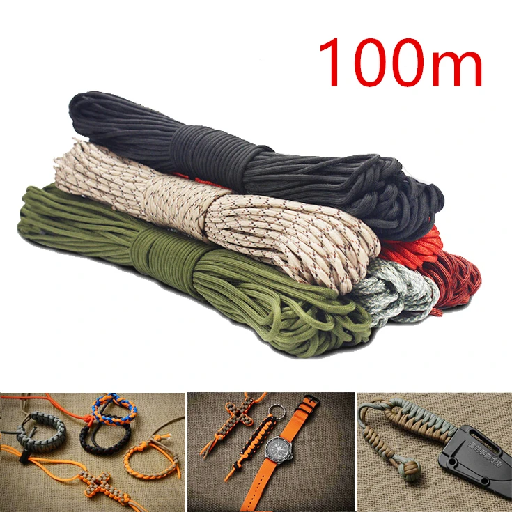 100m Colorful 4mm Luminous Parachute Cord 7 Core Lanyard Rope DIY Umbrella Rope Camping Survival Equipment Emergency Climbing
100m Colorful 4mm Luminous Parachute Cord 7 Core Lanyard Rope DIY Umbrella Rope Camping Survival Equipment Emergency Climbing