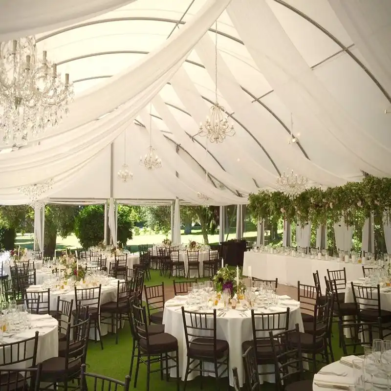 White Ceiling Drapery Wedding Event Party Decoration Drape Roof