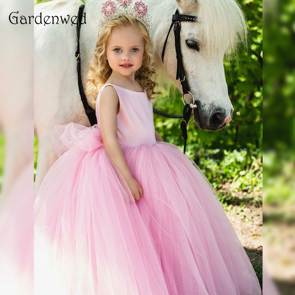 Gardenwed Pink Pageant Dresses for Girls 2019 Ball Gown Long Train Round Neck Back V Wedding Dress Girl Tulle Vestido Flores
Gardenwed Pink Pageant Dresses for Girls 2019 Ball Gown Long Train Round Neck Back V Wedding Dress Girl Tulle Vestido Flores