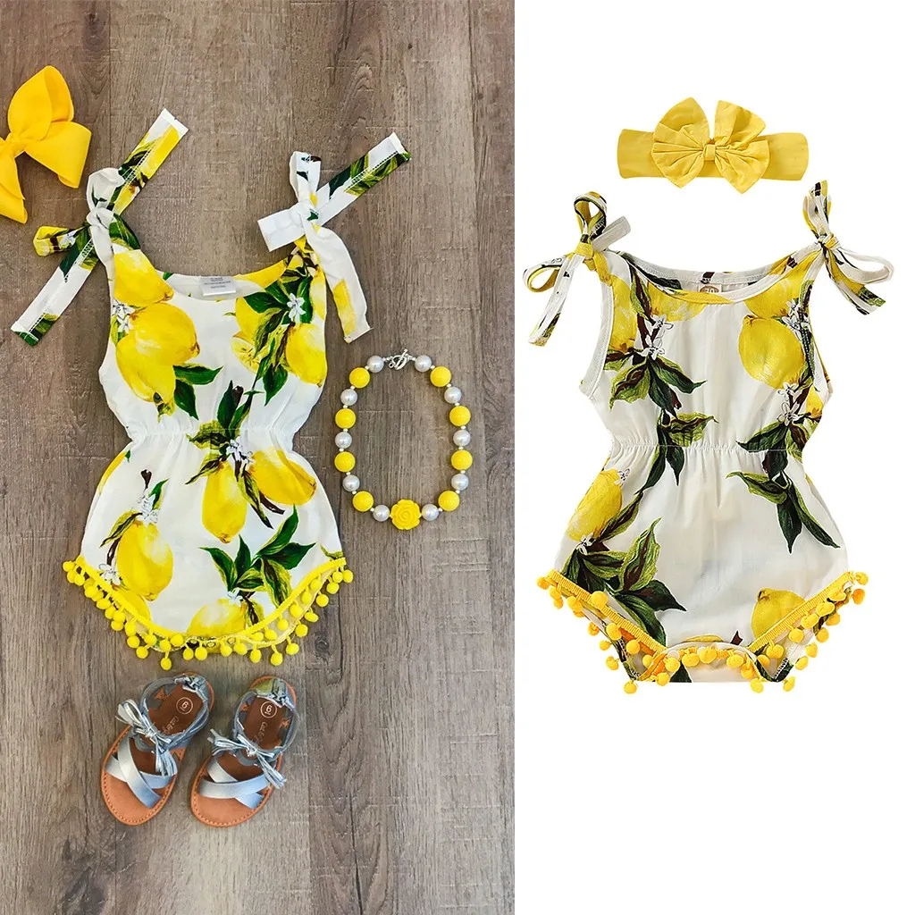 ISHOWTIENDA Summer Newborn Baby Clothes Outfits Toddler Baby Girl Suspender Lemon Print Shell Romper+Headbands Set Outfits
ISHOWTIENDA Summer Newborn Baby Clothes Outfits Toddler Baby Girl Suspender Lemon Print Shell Romper+Headbands Set Outfits