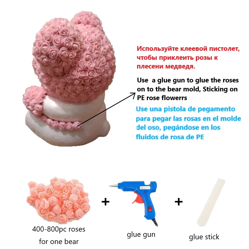 200Pcs/lot Polyfoam Bear Man-made Teddy Bear of Roses Rose Bear Form Decorative Rose Bear Artificial Flower Foam Rose Bear Mold
200Pcs/lot Polyfoam Bear Man-made Teddy Bear of Roses Rose Bear Form Decorative Rose Bear Artificial Flower Foam Rose Bear Mold