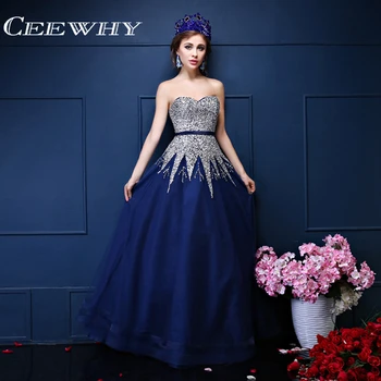 CEEWHY Navy Blue Sweetheart Luxury Long Evening Dresses Beaded Prom Gowns Vintage Muslim Evening Dress Vestidos de Fiesta
CEEWHY Navy Blue Sweetheart Luxury Long Evening Dresses Beaded Prom Gowns Vintage Muslim Evening Dress Vestidos de Fiesta