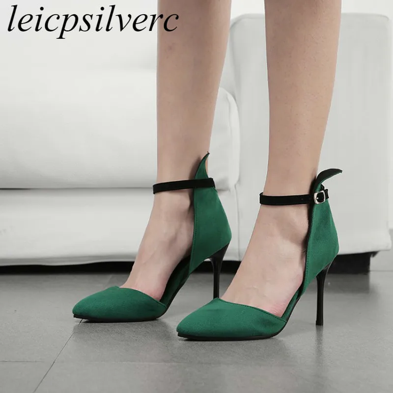 Women's Pumps Super High Heels Spring Autumn Flock Pointed Toe Buckle 2019 New Sexy Fashion Casual Red Green Black Big Size34-43
Women's Pumps Super High Heels Spring Autumn Flock Pointed Toe Buckle 2019 New Sexy Fashion Casual Red Green Black Big Size34-43