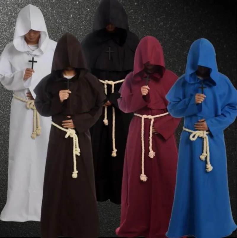 Medieval Robe Cloak Gown Priest Renaissance Monk Cowl Friar Clothing Medieval Halloween Cosplay Costume for Women Men
Medieval Robe Cloak Gown Priest Renaissance Monk Cowl Friar Clothing Medieval Halloween Cosplay Costume for Women Men