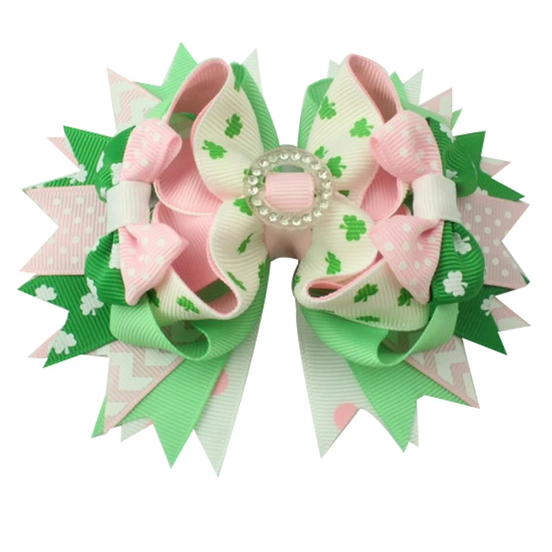 6pcs St. Patrick'day green Funny Clover Faux hairgrips Hair Bows Grosgrain Ribbon For Girls Hair Accessories Boutique gifts
6pcs St. Patrick'day green Funny Clover Faux hairgrips Hair Bows Grosgrain Ribbon For Girls Hair Accessories Boutique gifts