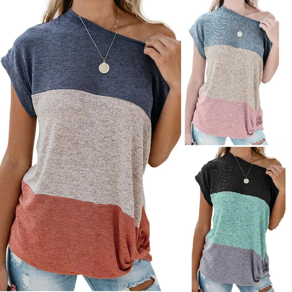 Women's Solid Color Stitching Knotted Off-Shoulder Long section Casual European and American Top ropa mujer#30
Women's Solid Color Stitching Knotted Off-Shoulder Long section Casual European and American Top ropa mujer#30