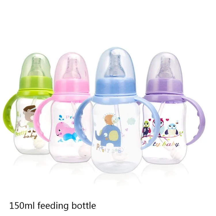 Baby Bottle With Creative Handle Kids Cup Toddler 150ml Baby Feeding Bottle Infant Sippy Cup Feeder Milk Water Random Color
Baby Bottle With Creative Handle Kids Cup Toddler 150ml Baby Feeding Bottle Infant Sippy Cup Feeder Milk Water Random Color