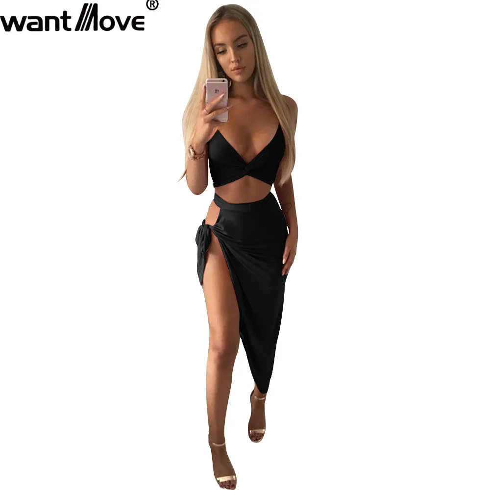 Wantmove 2019 new fashion 2 piece sexy solid color deep V neck sling top bandage irregular long skirt 2 piece suit JZ041
Wantmove 2019 new fashion 2 piece sexy solid color deep V neck sling top bandage irregular long skirt 2 piece suit JZ041