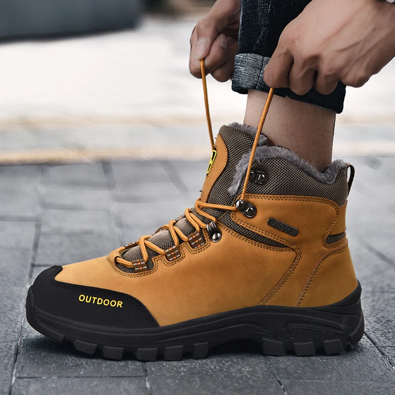 Mens Boots Leather Outdoor Sneakers Snow Boots With Fur Anti-slip Rubber Ankle Casual Shoes Men 2019 Botas Hombre Male Footwear
Mens Boots Leather Outdoor Sneakers Snow Boots With Fur Anti-slip Rubber Ankle Casual Shoes Men 2019 Botas Hombre Male Footwear