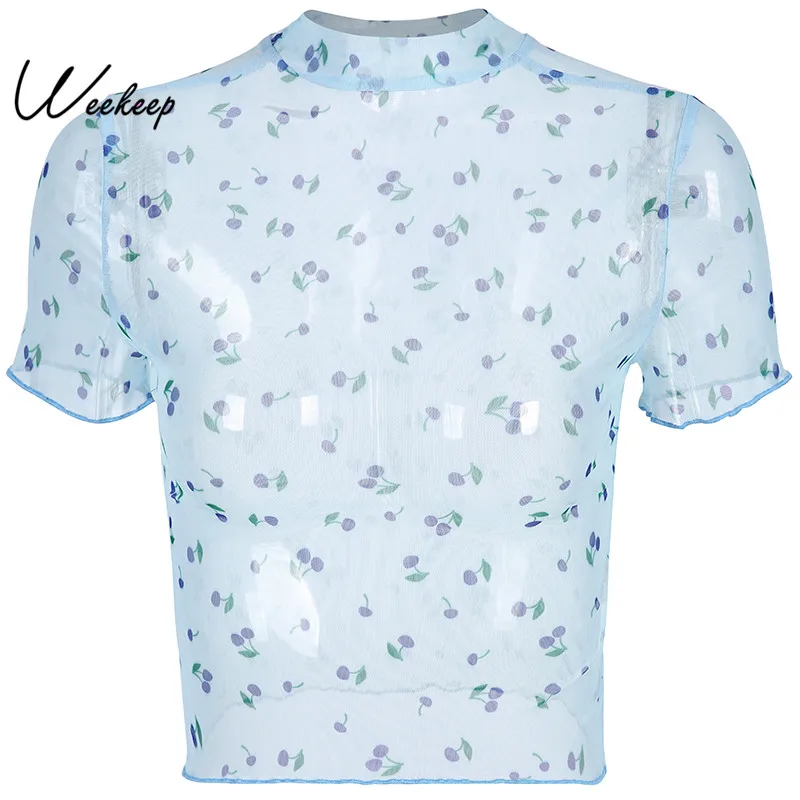 Weekeep Sexy Bodycon Transparent Top Women Streetwear Mesh t shirt 2019 Summer O-neck Short Sleeve tee shirt femme Crop Top
Weekeep Sexy Bodycon Transparent Top Women Streetwear Mesh t shirt 2019 Summer O-neck Short Sleeve tee shirt femme Crop Top