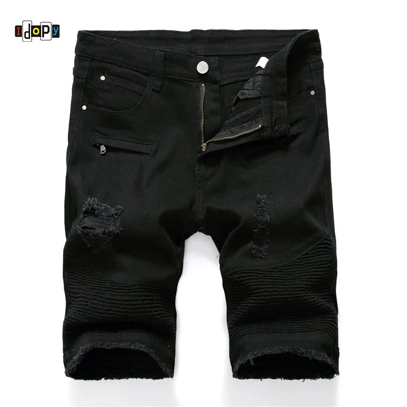 Idopy Men Ripped Biker Denim Shorts Summer Motorcycle Jeans Shorts For Male Multi Pockets Brand Designer Plus Size 28-40
Idopy Men Ripped Biker Denim Shorts Summer Motorcycle Jeans Shorts For Male Multi Pockets Brand Designer Plus Size 28-40