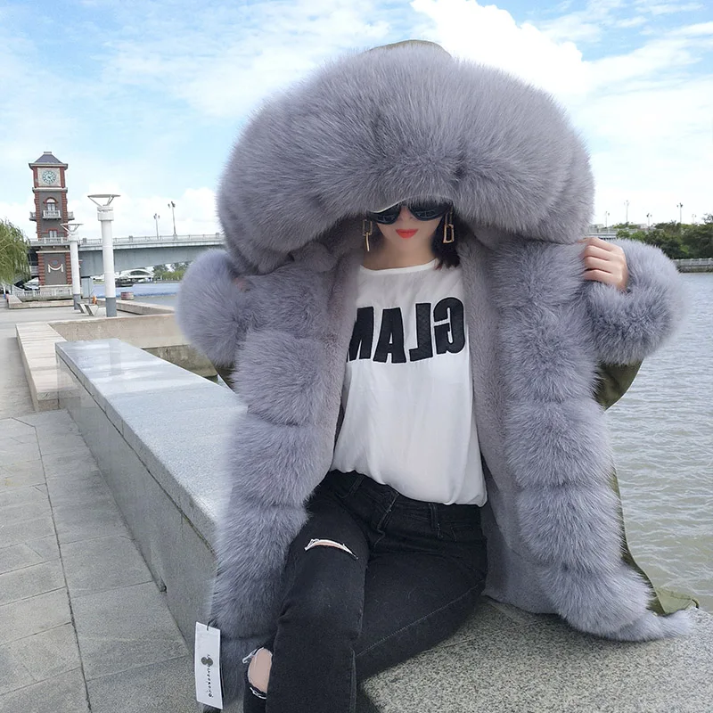 MAOMAOKONG2019 new fashion real fox fur collar fur pike artificial fur thickening lining slim version jacket female
MAOMAOKONG2019 new fashion real fox fur collar fur pike artificial fur thickening lining slim version jacket female