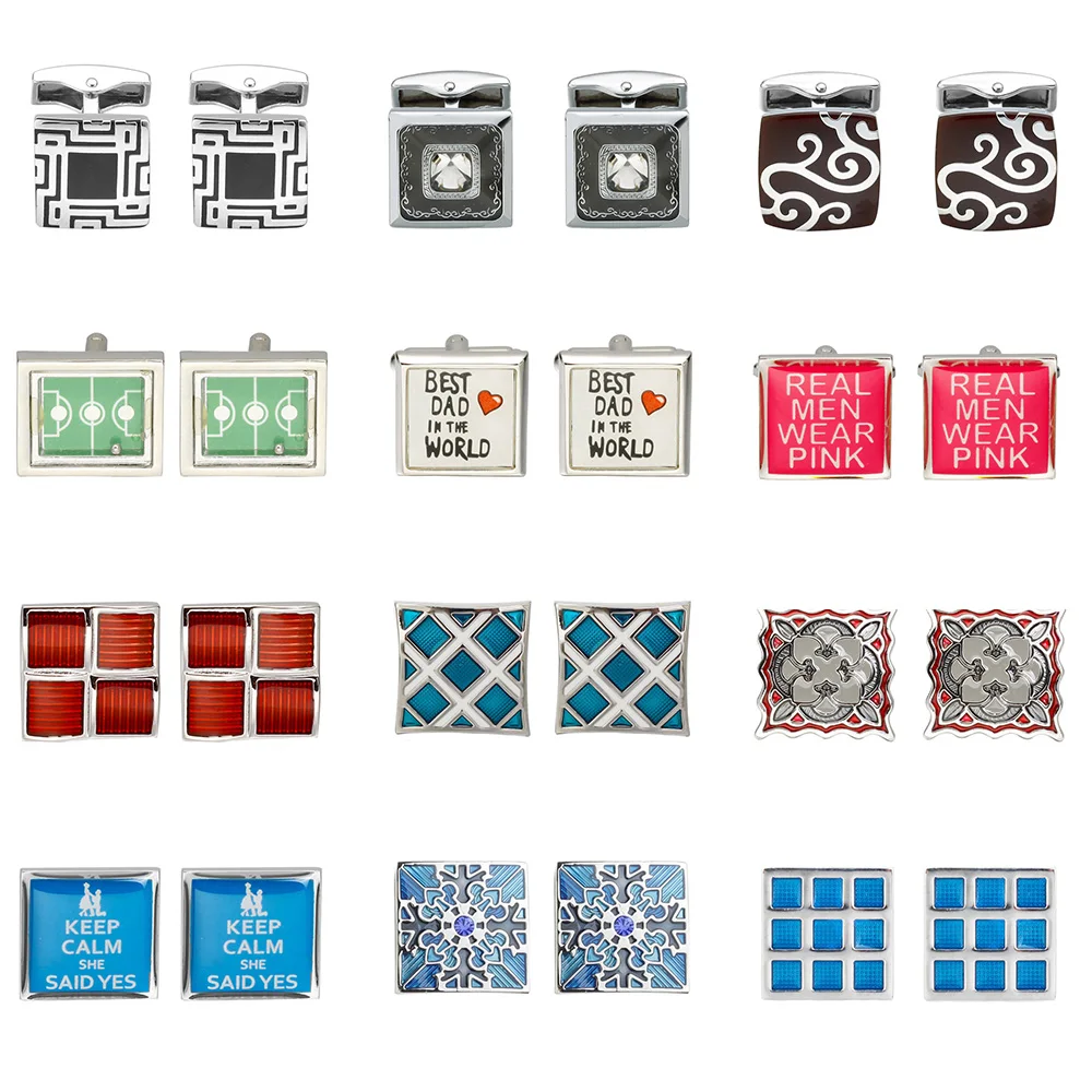 Memolissa Classic Square Cufflinks Color Enamel Cufflinks Vintage Pattern Design Men's Business Shirt Cufflinks Gifts for Men
Memolissa Classic Square Cufflinks Color Enamel Cufflinks Vintage Pattern Design Men's Business Shirt Cufflinks Gifts for Men
