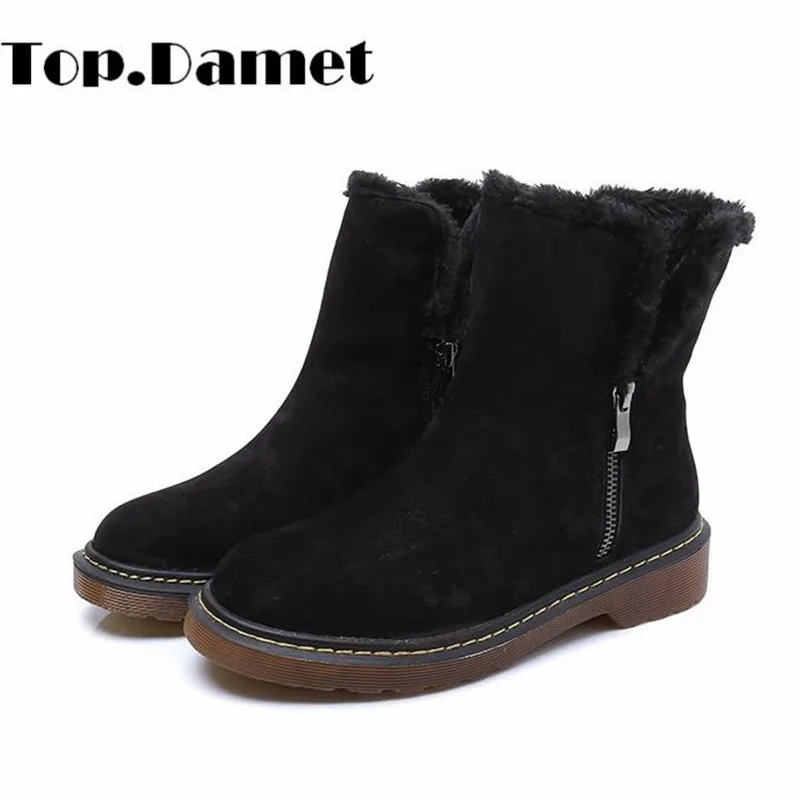 Top.Damet Ankle Boots Woman Genuine Leather Comfortable Fur Plush Winter Snow Boots Plus Size Solid Color Zipper Boots Female
Top.Damet Ankle Boots Woman Genuine Leather Comfortable Fur Plush Winter Snow Boots Plus Size Solid Color Zipper Boots Female