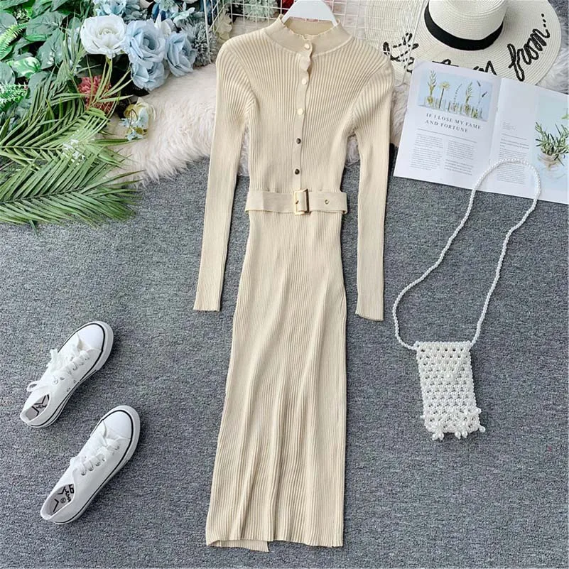 NiceMix Women 2019 Autumn Winter button Knitted Dress Women Female Stylish Women Pullover Long Sleeves solid
NiceMix Women 2019 Autumn Winter button Knitted Dress Women Female Stylish Women Pullover Long Sleeves solid