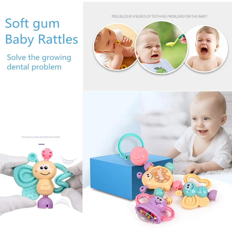 Rattles Baby Toys 0-12 months Hand Hold Shaking Bell Educational Crib Mobiles Intelligence Grasping Gums Baby Teether toys
Rattles Baby Toys 0-12 months Hand Hold Shaking Bell Educational Crib Mobiles Intelligence Grasping Gums Baby Teether toys