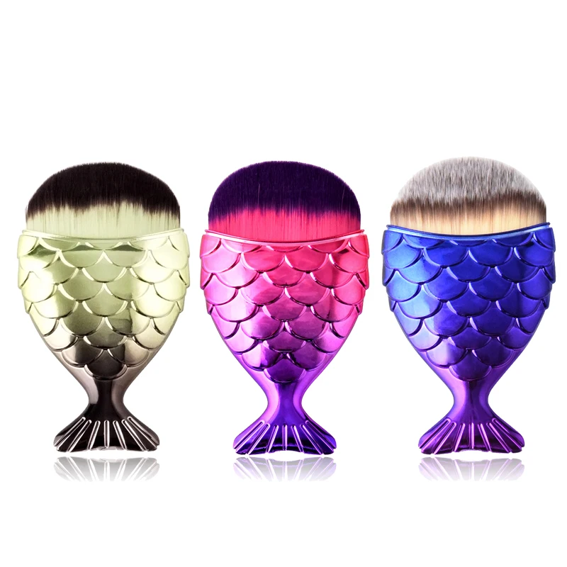 Single Fat Fish Makeup Brushes Multicolored Mermaid Fish-tail Beauty Cosmetic Brush Liquid Cream Foundation Make-up Brush Tool
Single Fat Fish Makeup Brushes Multicolored Mermaid Fish-tail Beauty Cosmetic Brush Liquid Cream Foundation Make-up Brush Tool