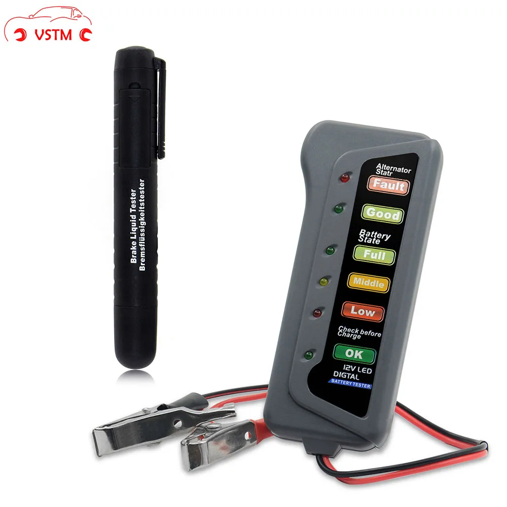 Mini 12V Car Battery Tester Digital Alternator Tester 6 LED Lights Display Car Diagnostic Tool Auto Battery Tester For Car
Mini 12V Car Battery Tester Digital Alternator Tester 6 LED Lights Display Car Diagnostic Tool Auto Battery Tester For Car