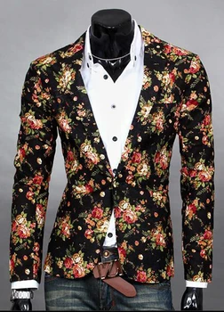 Mens A button Printed Brand Blazer Pattern Slim Fitted Prom Blazers Men Suit Jacket Stage Button Costumes For Singers
Mens A button Printed Brand Blazer Pattern Slim Fitted Prom Blazers Men Suit Jacket Stage Button Costumes For Singers