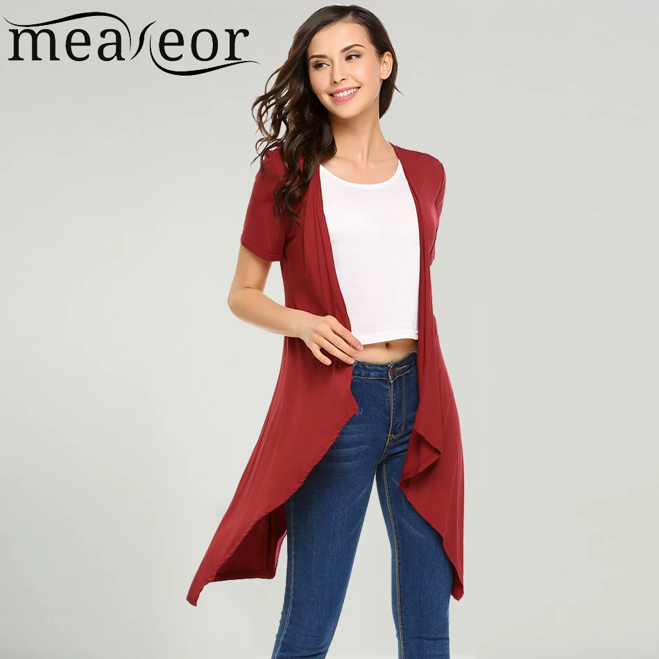 Meaneor Women's Short Sleeve Cardigans Spring Autumn New Fashion Casual V-Neck Open Front Solid Irregular Feminino Sweater Tops
Meaneor Women's Short Sleeve Cardigans Spring Autumn New Fashion Casual V-Neck Open Front Solid Irregular Feminino Sweater Tops