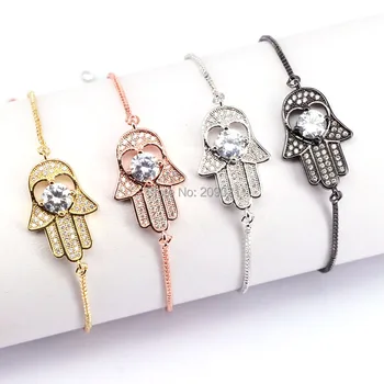 10Pcs Fashion Micro Pave CZ Zirconia Hamsa Hand Charm Connector Bracelet For Women Jewelry
10Pcs Fashion Micro Pave CZ Zirconia Hamsa Hand Charm Connector Bracelet For Women Jewelry