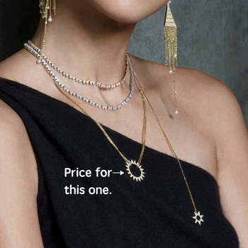 Fashion Gear Design 925 Sterling Silver Zircon Chain Necklace Circle Round Pendant Necklace Women Bridal Jewelry Christmas Gift
Fashion Gear Design 925 Sterling Silver Zircon Chain Necklace Circle Round Pendant Necklace Women Bridal Jewelry Christmas Gift