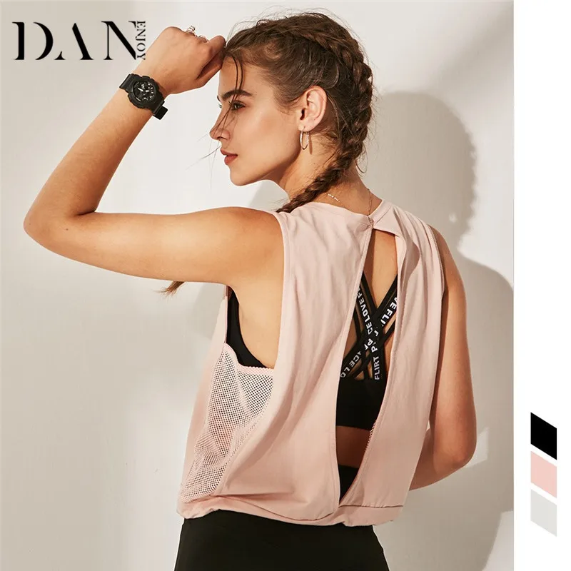 DANENJOY Backless Women T-shirt Quick Dry Running Breathable Sleeveless Tops Female Loose Running Vest Outdoor Fitness Wear
DANENJOY Backless Women T-shirt Quick Dry Running Breathable Sleeveless Tops Female Loose Running Vest Outdoor Fitness Wear