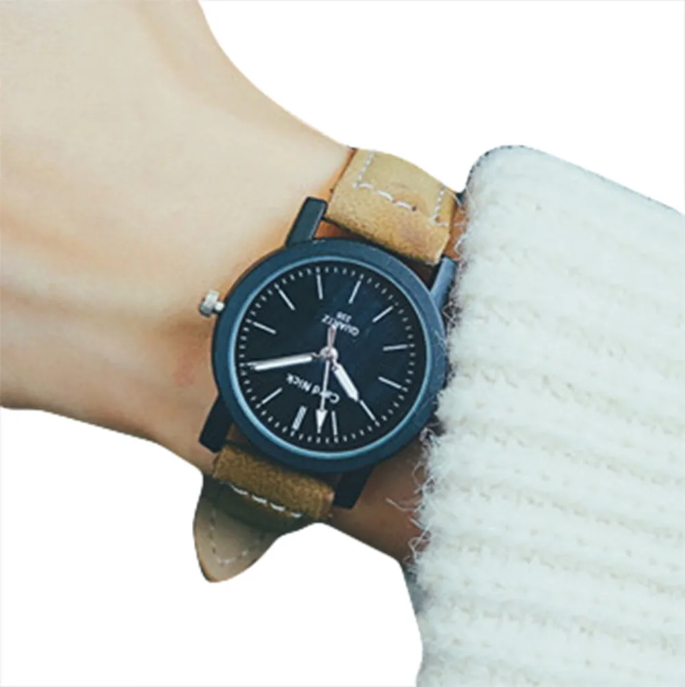 

Mujer zegarek damski bayan kol saati relojes para Fashion Women Faux Leather Quartz Analog Delicate Watch Luxury Watches