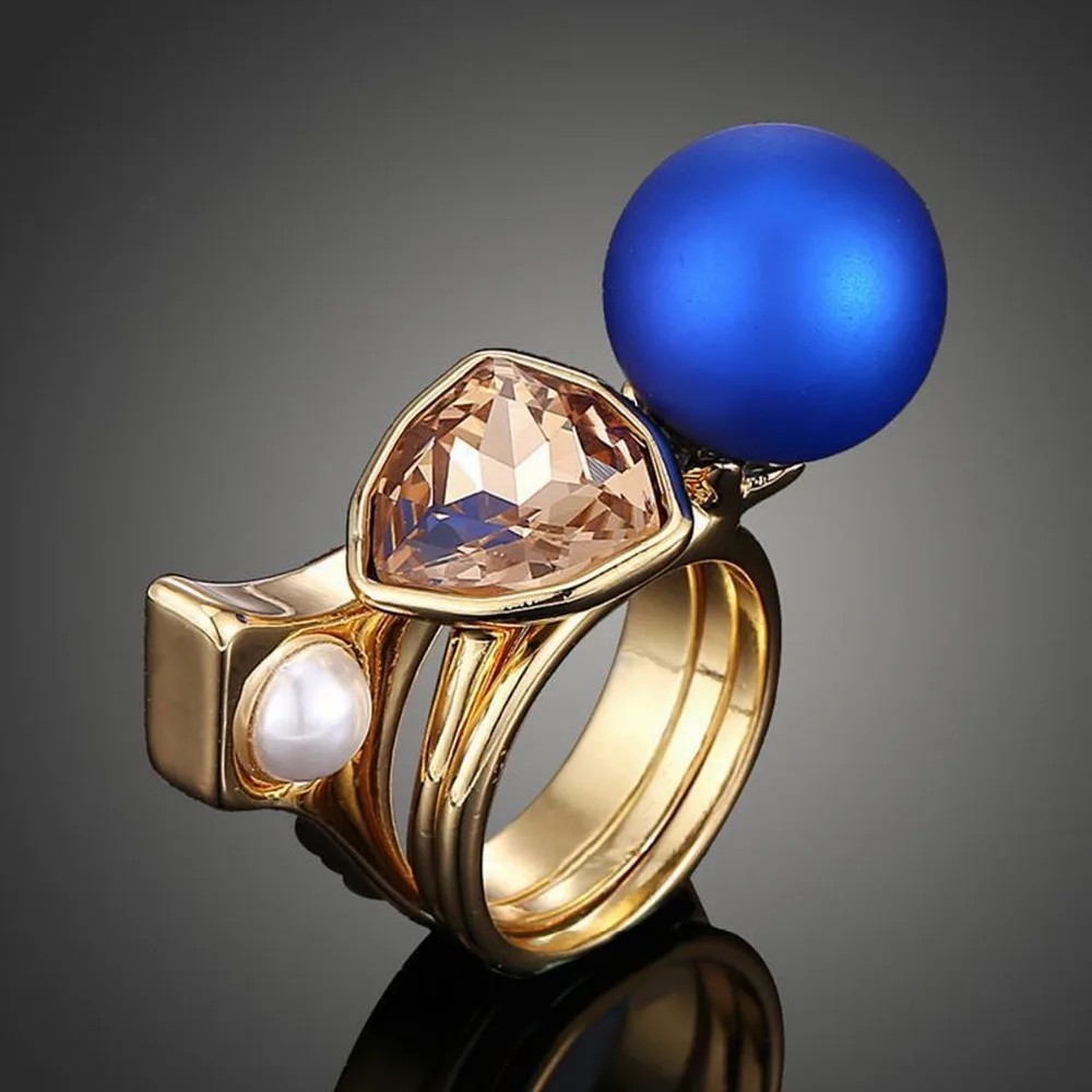 Creative Three-piece Imitation Crystal Round Royal Blue Simulated Pearl Ring Fashion Women Jewellery
Creative Three-piece Imitation Crystal Round Royal Blue Simulated Pearl Ring Fashion Women Jewellery