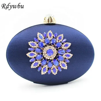 Rdywbu High Quality Crystal Metal Flower Applique Navy Faux Diamonds Wedding Party Cocktail Prom Evening Bag Dress Handbag SJ180
Rdywbu High Quality Crystal Metal Flower Applique Navy Faux Diamonds Wedding Party Cocktail Prom Evening Bag Dress Handbag SJ180