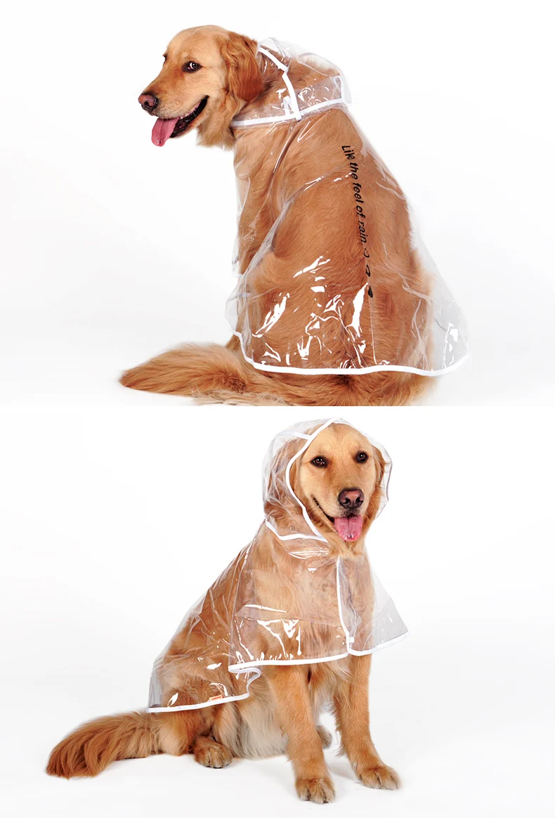 Waterproof Big Dog Rain Coat Cover EVA Raincoat Cloth Transparent Dog Rain Poncho for Large Dogs 3XL-7XL (11)