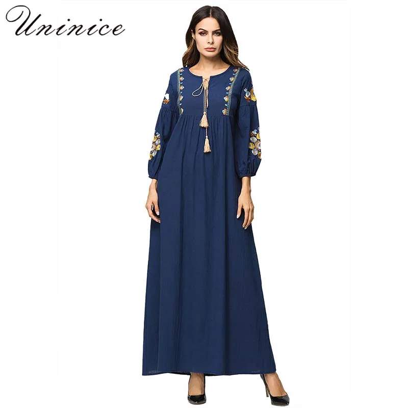 Embroidery Cotton Linen Muslim Abaya Stitching Long Robe Long Sleeved Kimono Loose Ramadan Arabic Turkish Islamic Clothing Dress
Embroidery Cotton Linen Muslim Abaya Stitching Long Robe Long Sleeved Kimono Loose Ramadan Arabic Turkish Islamic Clothing Dress