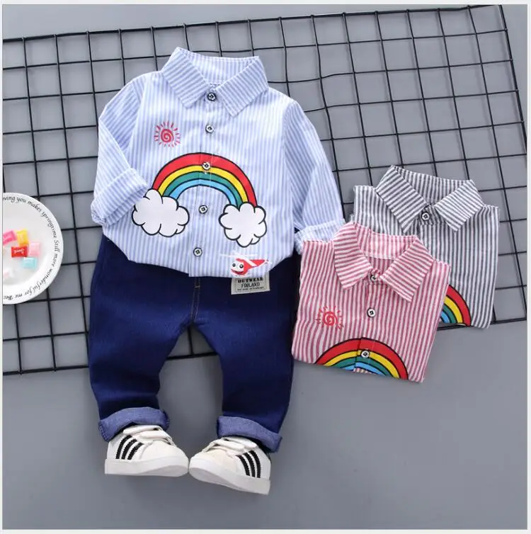 ZWXLHH 2019 New Children Clothing Sets Baby Girl Boy Clothes Suits Rainbow Shirt Jeans Infant Kid Casual Clothes Suits
ZWXLHH 2019 New Children Clothing Sets Baby Girl Boy Clothes Suits Rainbow Shirt Jeans Infant Kid Casual Clothes Suits