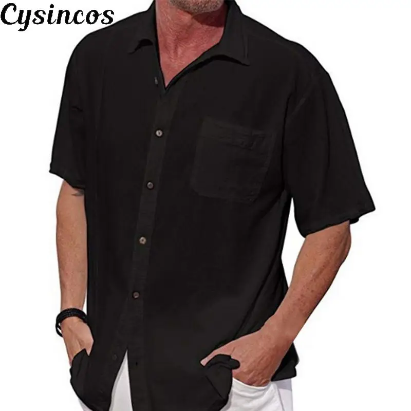 CYSINCOS 2019 Summer Fashion Male Soild Sleeve Casual Lightweight Beautiful Embroidered V-Neck Linen Breathable Loose Shirt
CYSINCOS 2019 Summer Fashion Male Soild Sleeve Casual Lightweight Beautiful Embroidered V-Neck Linen Breathable Loose Shirt