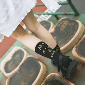 Sale Harajuku Street Style Letter Socks School Ladies Hip Hop Female ART IS NOT A CRIME Women White Long Tube Socks
Sale Harajuku Street Style Letter Socks School Ladies Hip Hop Female ART IS NOT A CRIME Women White Long Tube Socks