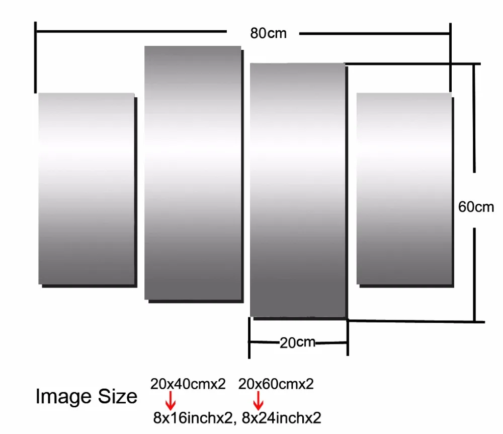 4 PCS 20x40 20x60