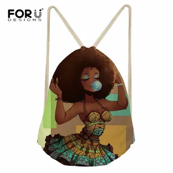 FORUDESIGNS Afro Lady Girls Printing Drawstring Bag Backpack Women Casual Student Travel Softback Pouch Storage Mochila Feminina
FORUDESIGNS Afro Lady Girls Printing Drawstring Bag Backpack Women Casual Student Travel Softback Pouch Storage Mochila Feminina