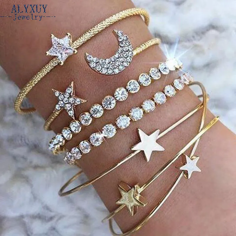 New fashion trendy jewelry star moon heart crystal cuff bangle party gift for women B3537
New fashion trendy jewelry star moon heart crystal cuff bangle party gift for women B3537